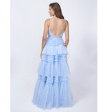 Lace bodice tulle ruffle skirt ballgown 4418