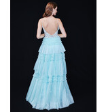 Lace bodice tulle ruffle skirt ballgown 4418