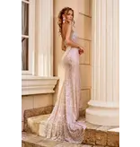 PORTIA & SCARLETT Strapless beaded corset fitted gown PS24503