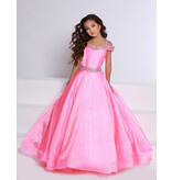 OFF SHOULDER BALLGOWN W/ BEADED WAIST & NECKLINE G1274