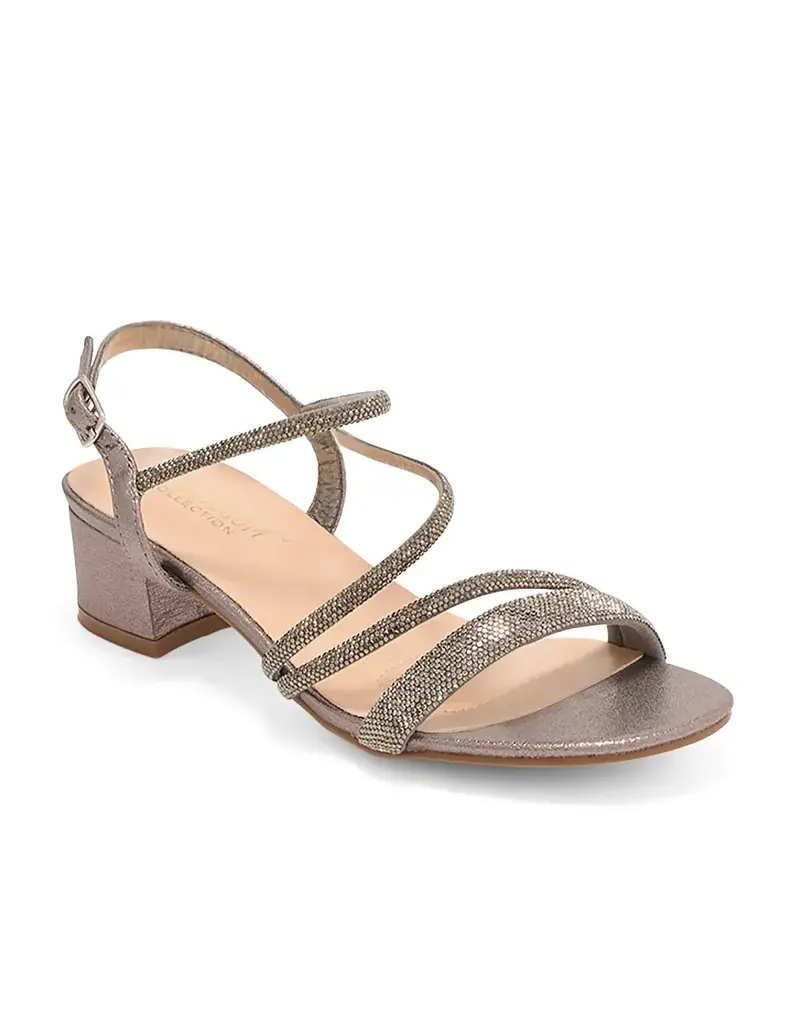 Rhinestone strap block heel HAZEL-39