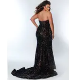 Off the shoulder sequin fitted mermaid gown JK2313
