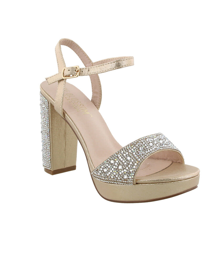 4.5" Platform Rhinestone heel/toe strap PEACE-10