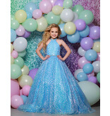 HIGH NECK SCALED BALLGOWN G1265