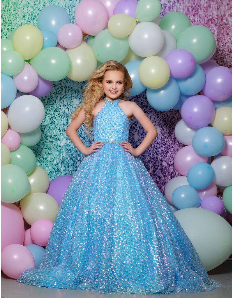 HIGH NECK SCALED BALLGOWN G1265