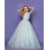 HIGH NECK SCALED BALLGOWN G1265