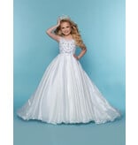 2Cute Princess Spaghetti strap beaded bodice organza ballgown G1285