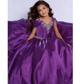 OFF SHOULDER BALLGOWN W/ BEADED WAIST & BODICE G1273