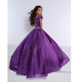 OFF SHOULDER BALLGOWN W/ BEADED WAIST & BODICE G1273