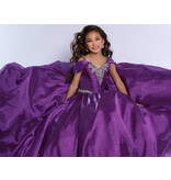 OFF SHOULDER BALLGOWN W/ BEADED WAIST & BODICE G1273