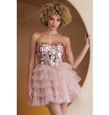 AMELIA COUTURE Mirror cut bodice short ruffle tulle skirt 5058S