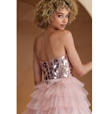 AMELIA COUTURE Mirror cut bodice short ruffle tulle skirt 5058S
