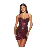 Short,Laceup,Metallic,Fitted,4848