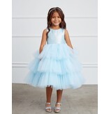 TIP TOP KIDS Metallic Glitter Bodice, Layered Ruffle Skirt, 5790