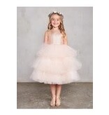 TIP TOP KIDS Metallic Glitter Bodice, Layered Ruffle Skirt, 5790