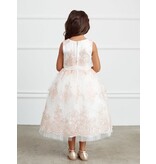 TIP TOP KIDS Metallic Lace Embroidery Overlayed Tulle Skirt, 5816