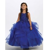 TIP TOP KIDS Lace Applique Bodice, Layered skirt, Horse Hair Trim, 7018