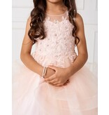 TIP TOP KIDS Lace Applique Bodice, Layered skirt, Horse Hair Trim, 7018