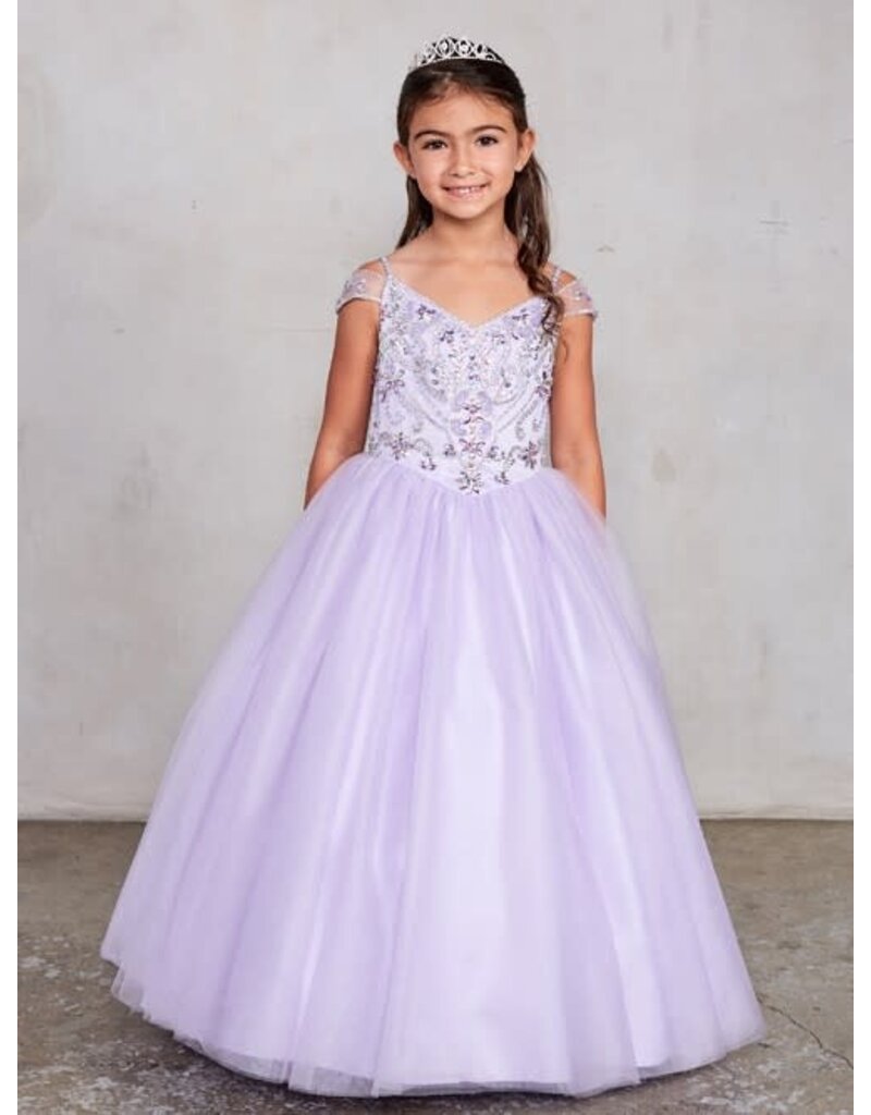 TIP TOP KIDS Beaded Off The Shoulder, Lace Up, 7021B