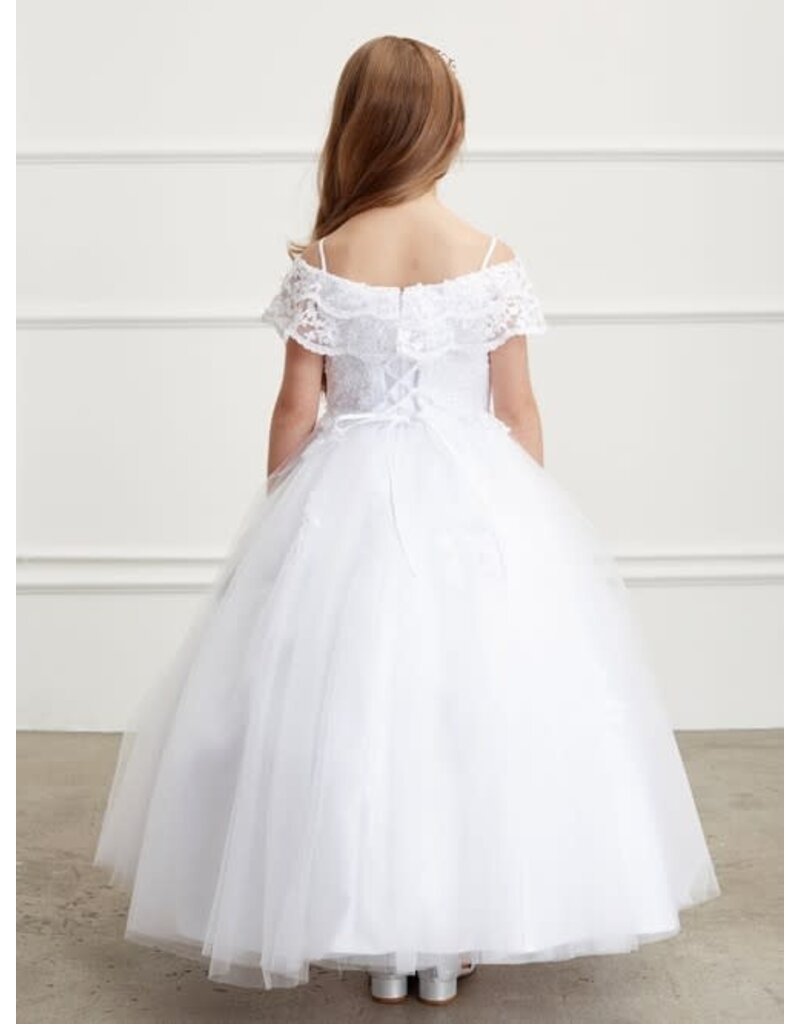 TIP TOP KIDS Double Layered Lace off the Shoulder, 7033