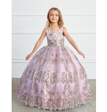 TIP TOP KIDS Tank bodice, Glitter Mesh overskirt, scallop hem 7036