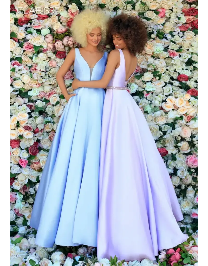 Ballgown, V-neck/Back, A-line 810269
