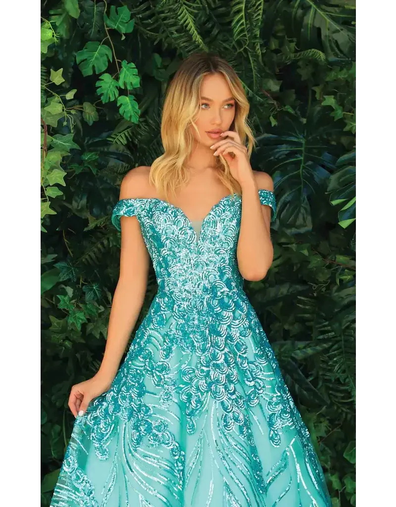 OFF SHLDR, ALINE BALLGOWN, LACE UP 810290