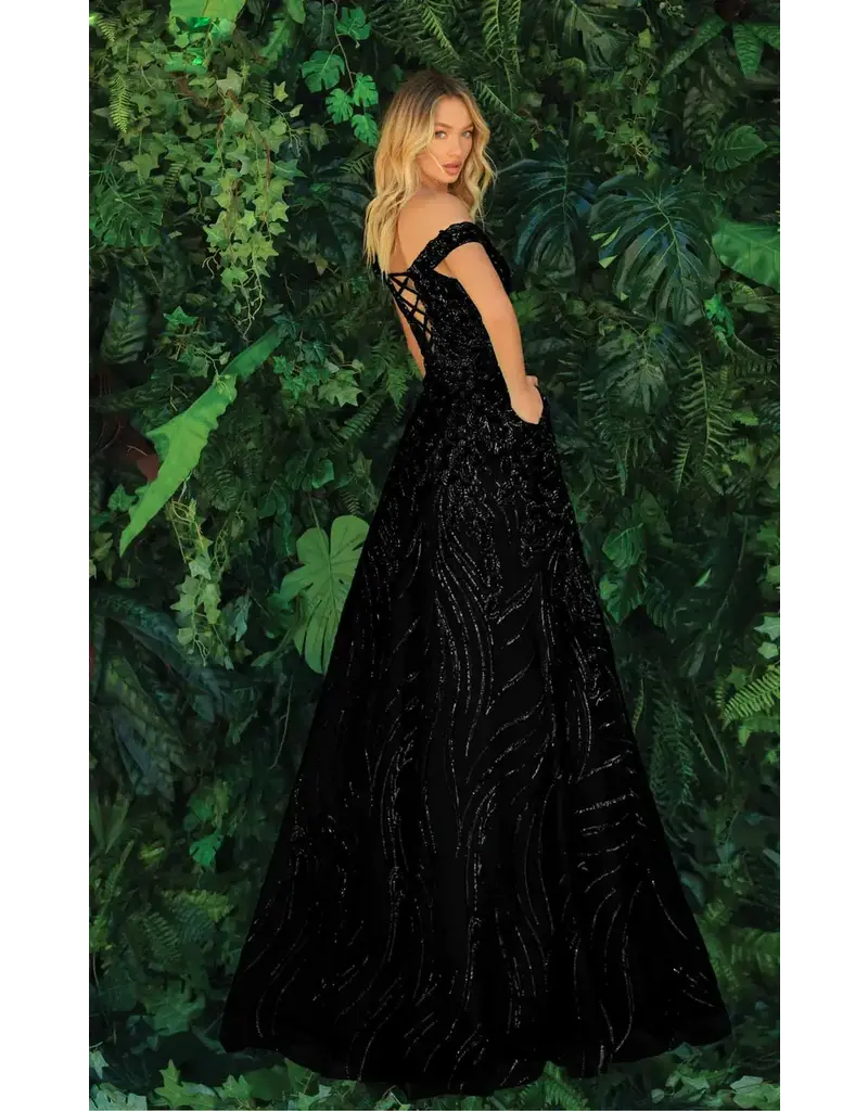 OFF SHLDR, ALINE BALLGOWN, LACE UP 810290