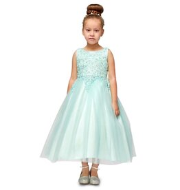Tank T-Length, beaded top, tulle skt 5008