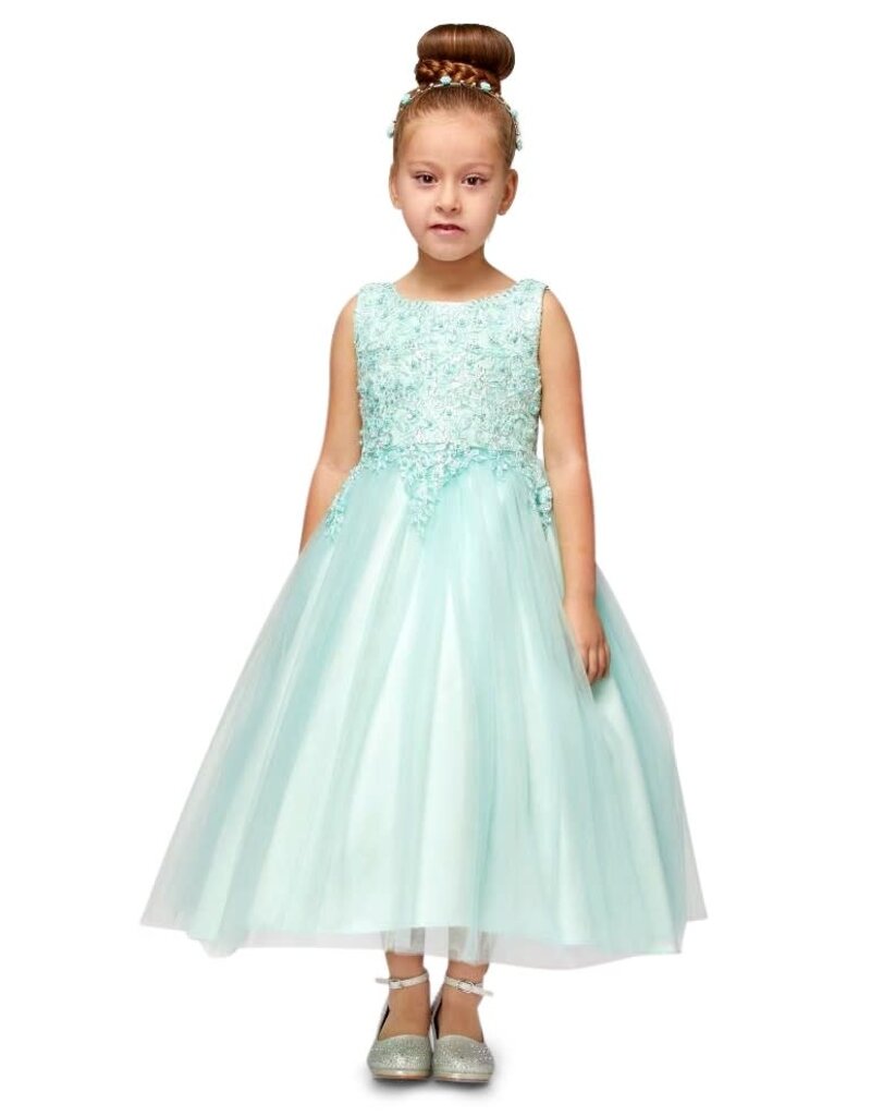 Tank T-Length, beaded top, tulle skt 5008