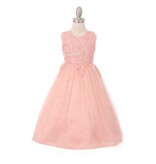 Tank T-Length, beaded top, tulle skt 5008