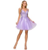 SHORT,V-NCK, LACE UP BACK 5125J