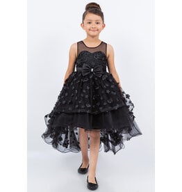 HI-LOW, SHEER NECK, BOW 9170