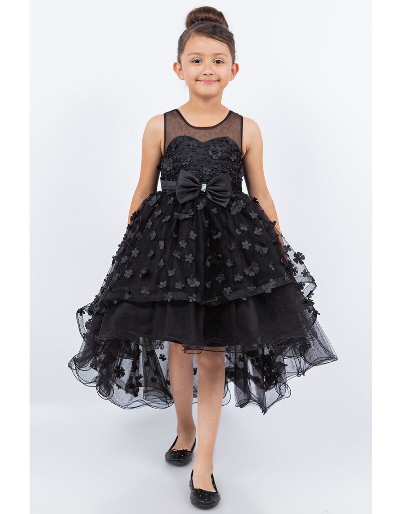 HI-LOW, SHEER NECK, BOW 9170