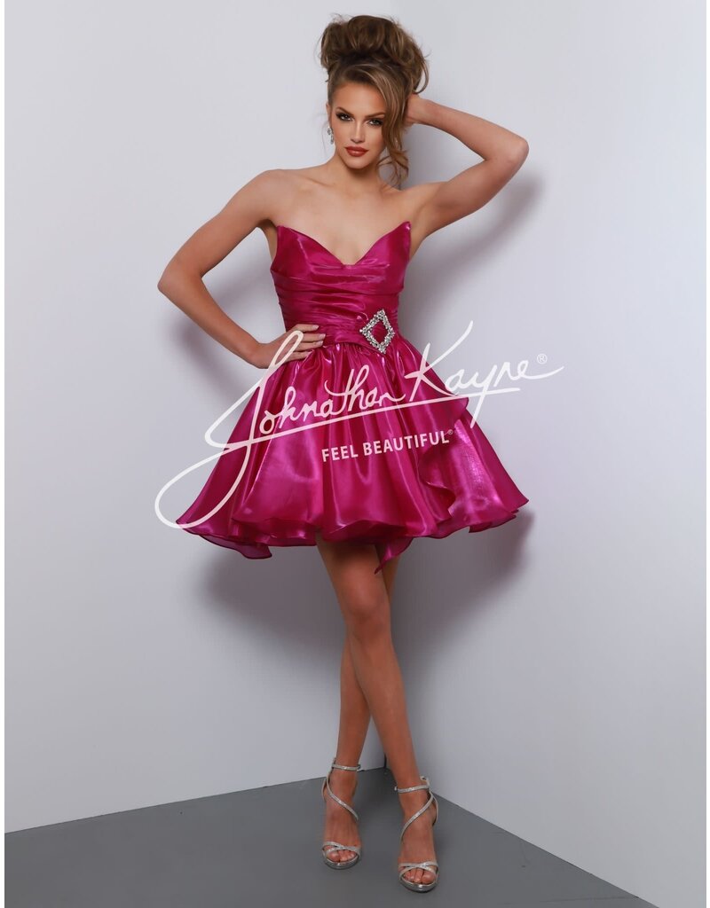 Strapless crystal organza short a-line gown 2962S