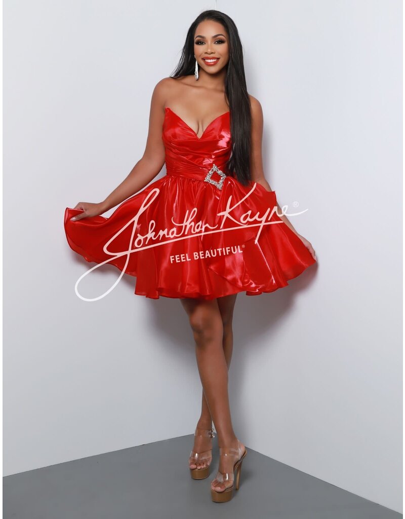 Strapless crystal organza short a-line gown 2962S