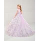 One shoulder beaded floral ballgown 13736