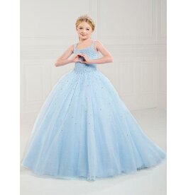 Beaded tank strap bodice tulle ballgown 13739