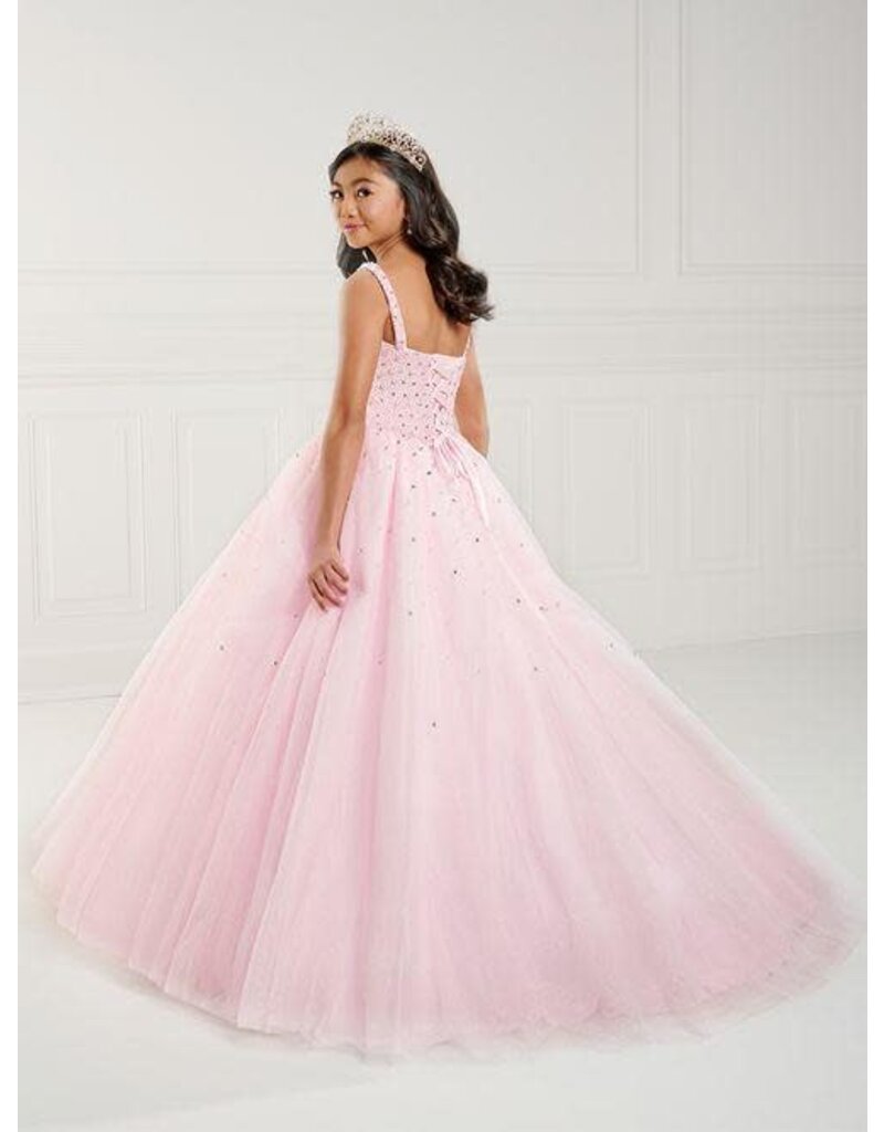 Beaded tank strap bodice tulle ballgown 13739