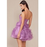 Tulle corset bodice w/ruffle skirt Y859
