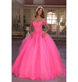 BALLGOWN, OFF SHLDR, LACE UP H1349