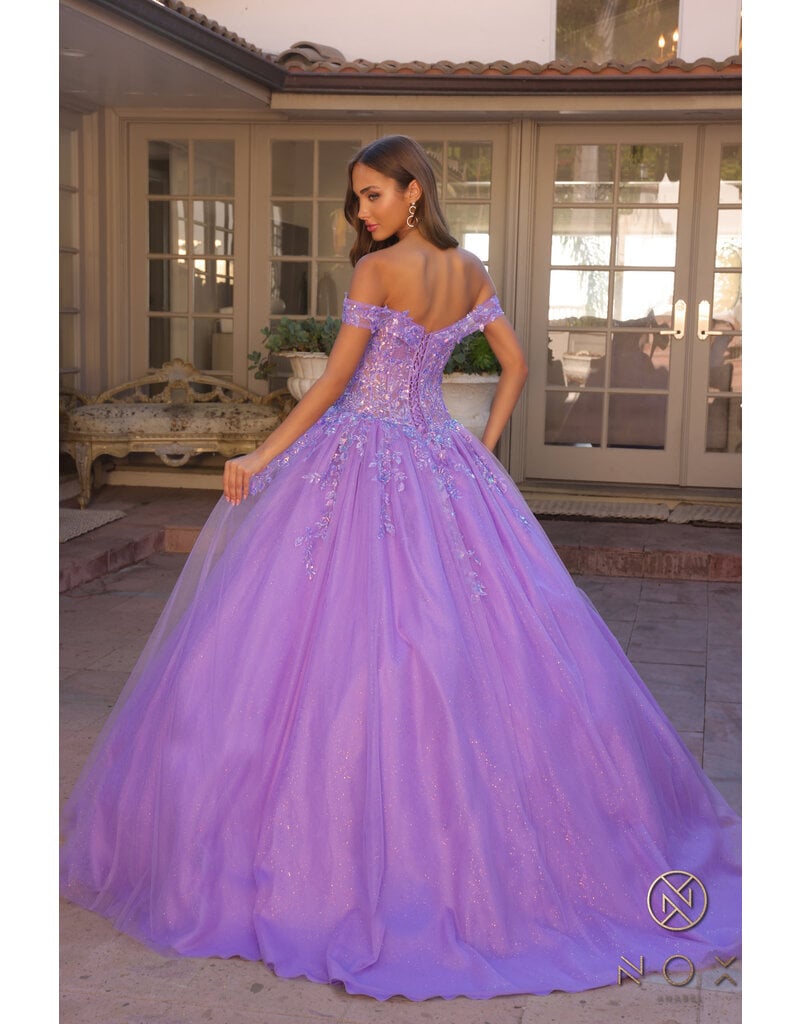 BALLGOWN, OFF SHLDR, LACE UP H1349