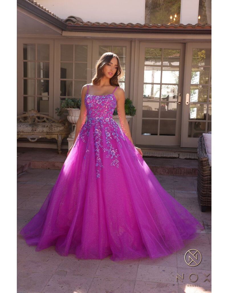 BALLGOWN, SCOOP NECK, ZIPPER BACK H1464