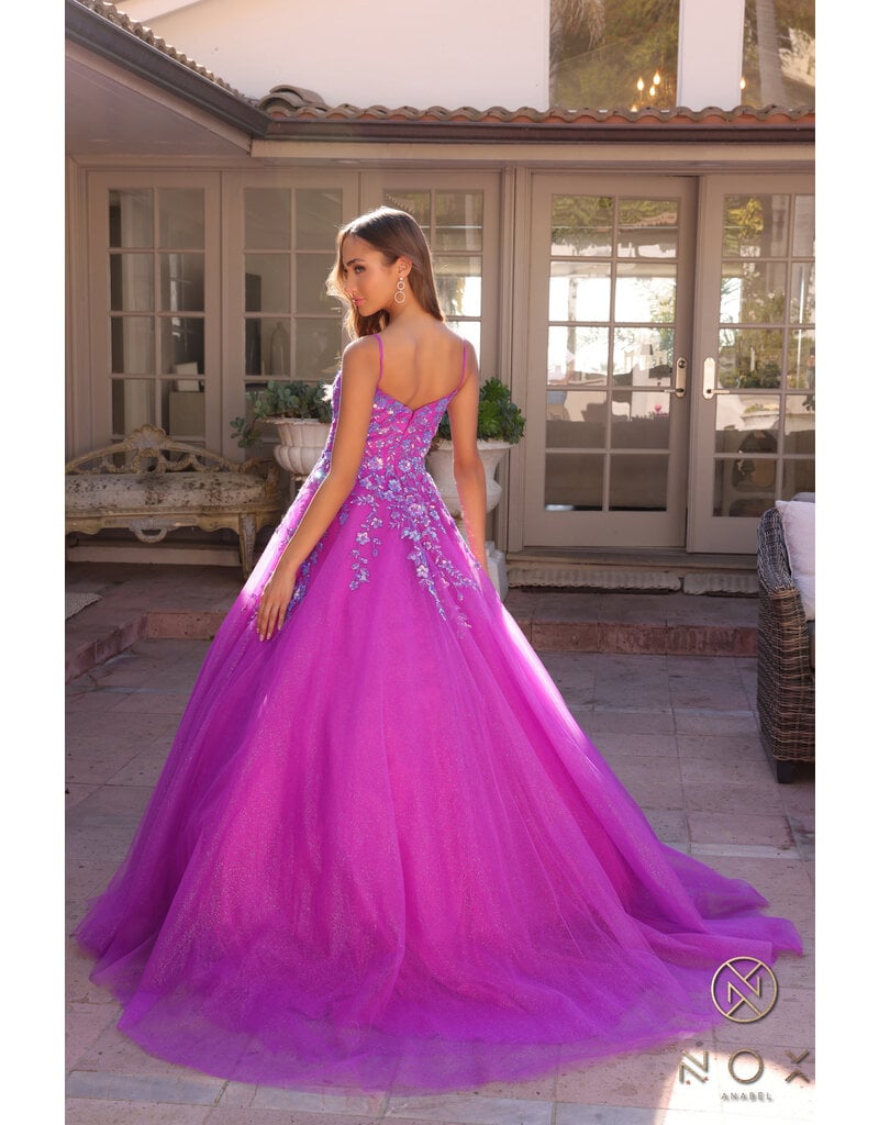 BALLGOWN, SCOOP NECK, ZIPPER BACK H1464