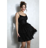 Eureka Spaghetti strap tulle ruffle short gown 9228