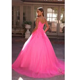 BALLGOWN, SCOOP NECK, ZIPPER BACK H1464