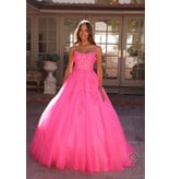 BALLGOWN, SCOOP NECK, ZIPPER BACK H1464