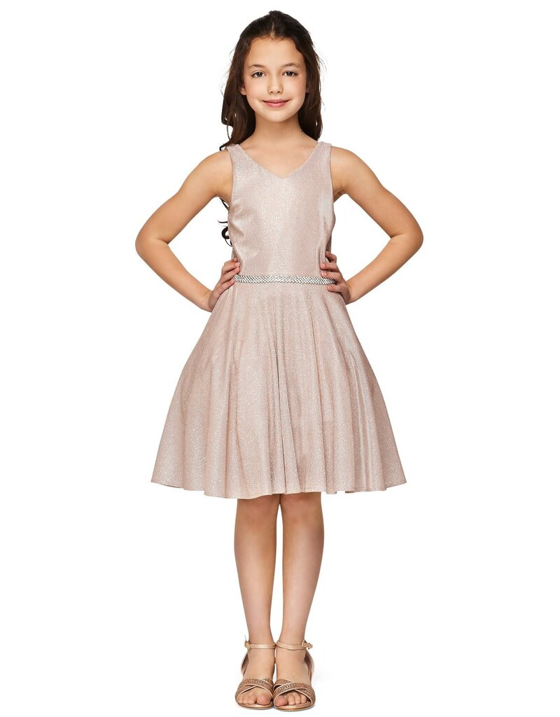 Glitter Tank short flowy gown w/beaded waist band 8013