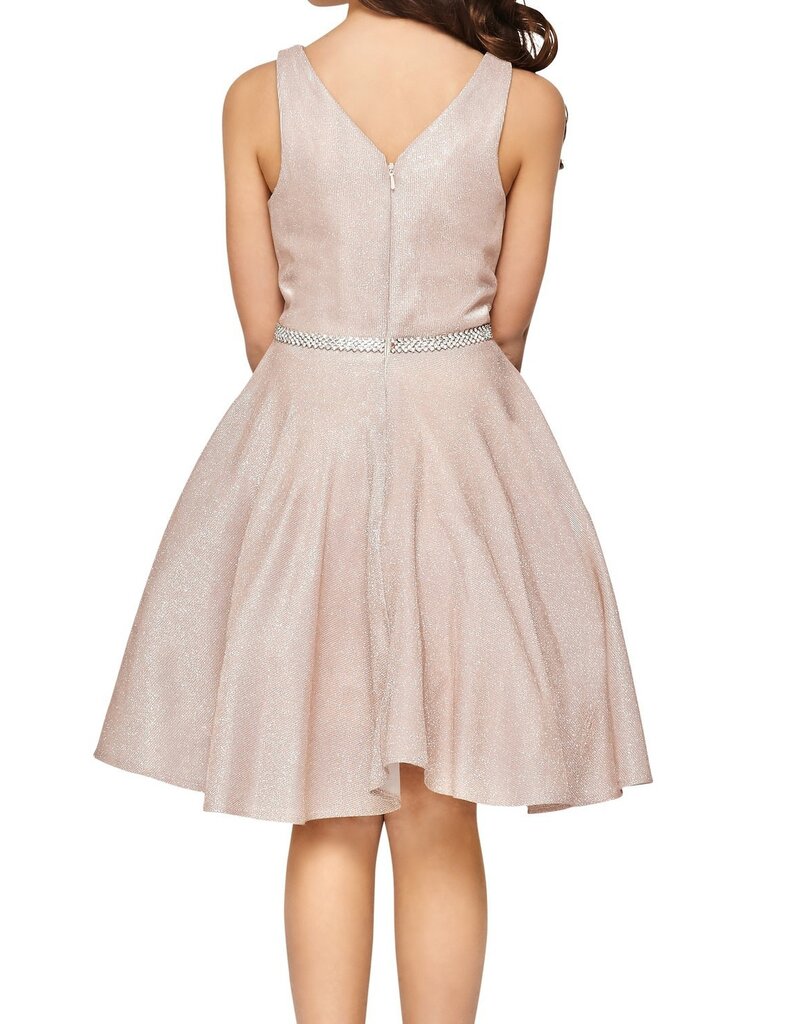 Glitter Tank short flowy gown w/beaded waist band 8013