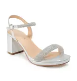 Rhinestone toe/ankle strap 2.5" Block Heel NELLY-30